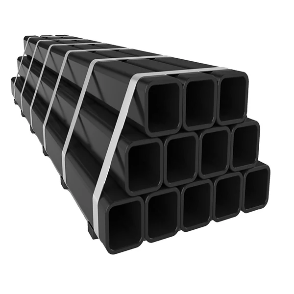 Tube carré carbone en acier noir 23 mm