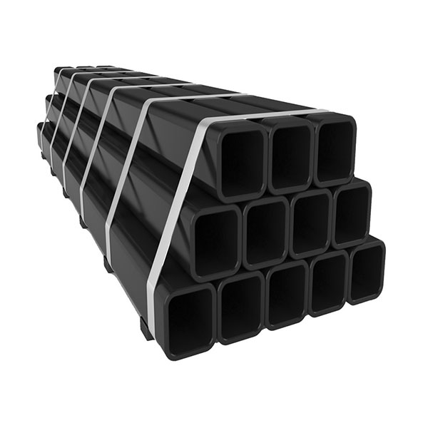 Tube carré noir en acier au carbone S235JR